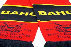 custom HD hockey scarf BAHC detail