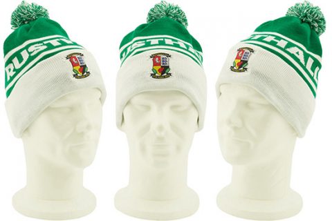 custom beanie hat with embroidered badge Rusthall FC