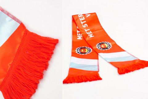Custom printed scarves detail