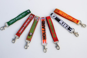 custom woven key rings