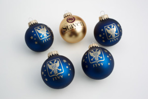 Custom printed Christmas baubles stvv