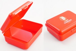 Custom lunch box with divider inside