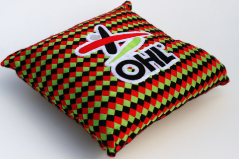 Custom woven pillow squares