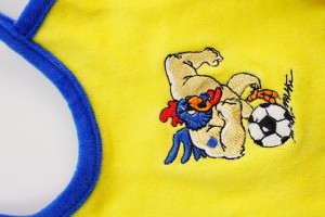 Custom baby bib with embroidered logo