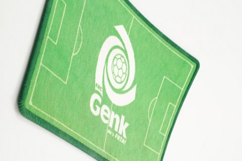 Custom floor mat with football pitch design