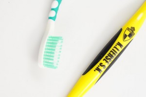 Custom printed toothbrush