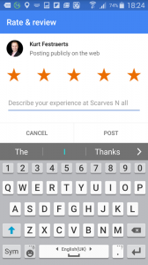 Screenshot mobile Scarves N all Review