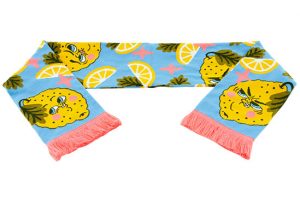 Custom kids scarf lemon design