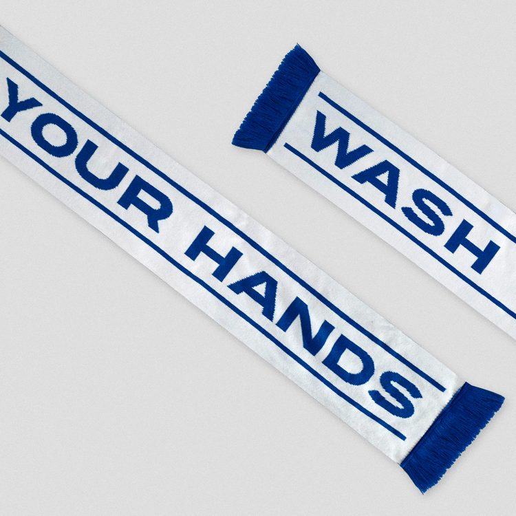 NHS wash your hands scarf