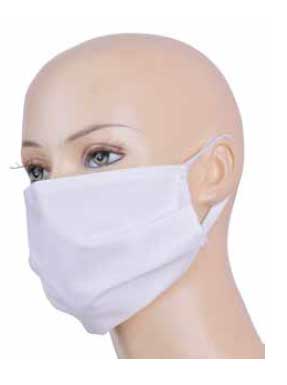Reusable cotton face mask white FAS002002
