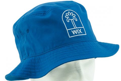 custom bucket hats blue