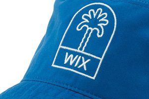 custom bucket hats blue